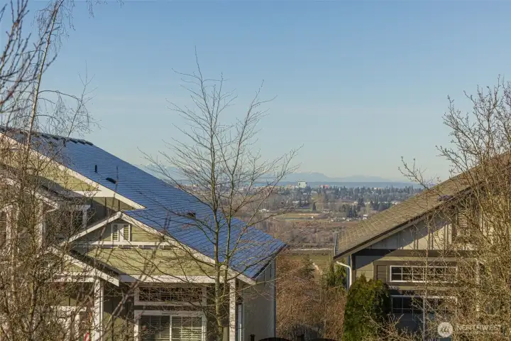 City of Everett & Olympics View from upstairs Loft