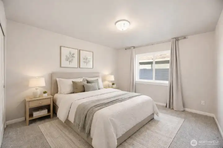 Bed #2 upstairs DIGITALLY STAGED