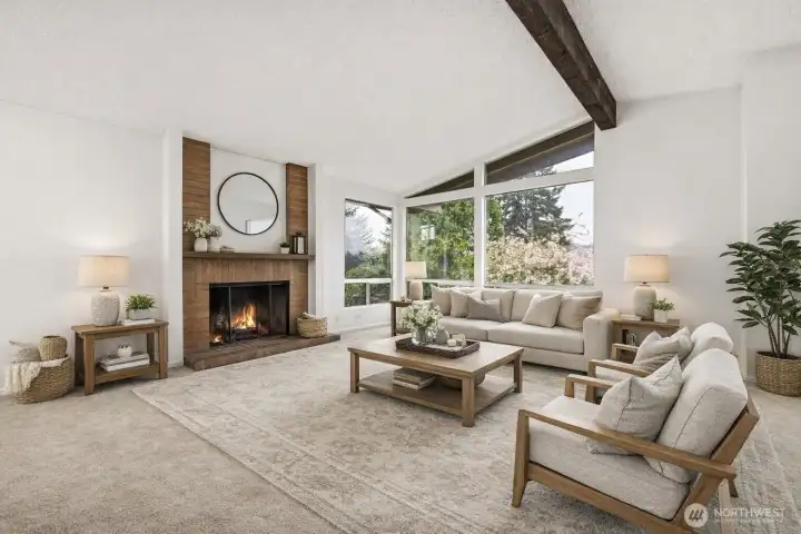 Virtually Staged Living Room