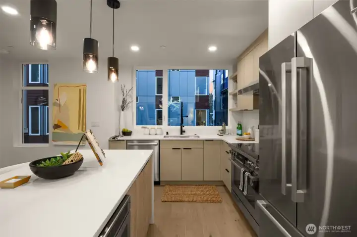 Stainless steel appliances come standard in all homes in the community