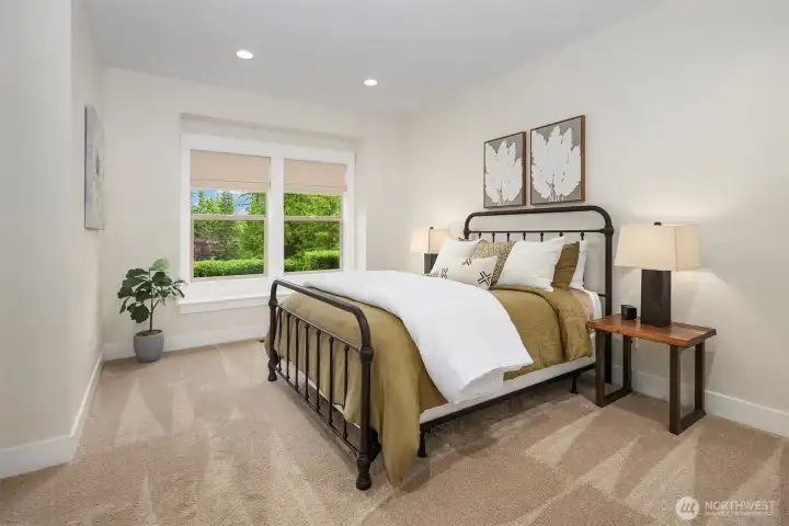 Hard-to-find main floor spacious guest suite with closet and full bathroom. Hard-to-find main floor spacious guest suite with closet and full bathroom.
