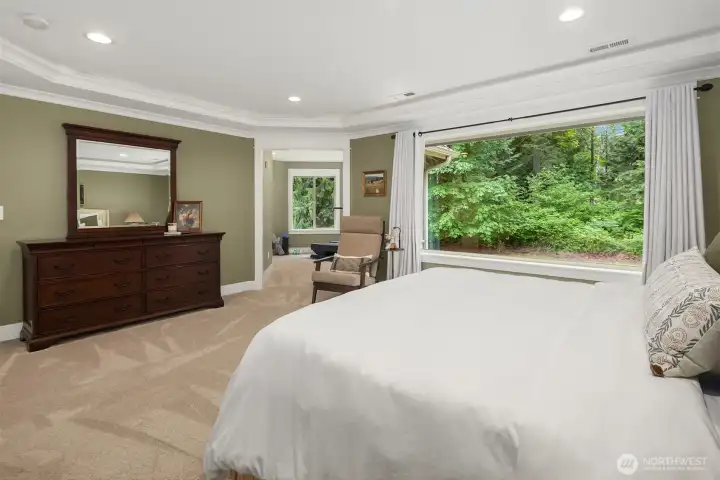You will love the views from every window in this home, and notice the sitting area currently being used as a workout room between the sleeping area and the en suite bathroom. You will love the views from every window in this home, and notice the sitting area currently being used as a workout room between the sleeping area and the en suite bathroom.