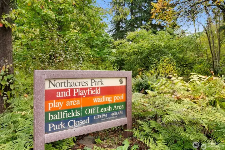Across from to Northacres Park