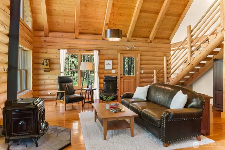 A classic mountain lodge feel with impressive scale.