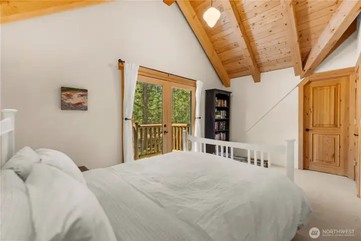 Wake to the quiet of towering pines and sounds of the river.