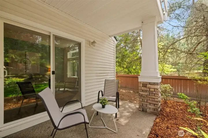 The patio.