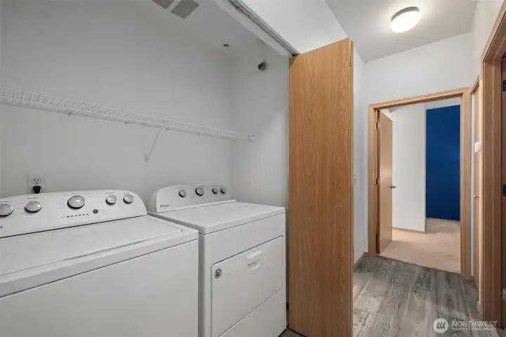 Your laundry tucked behind closet doors.