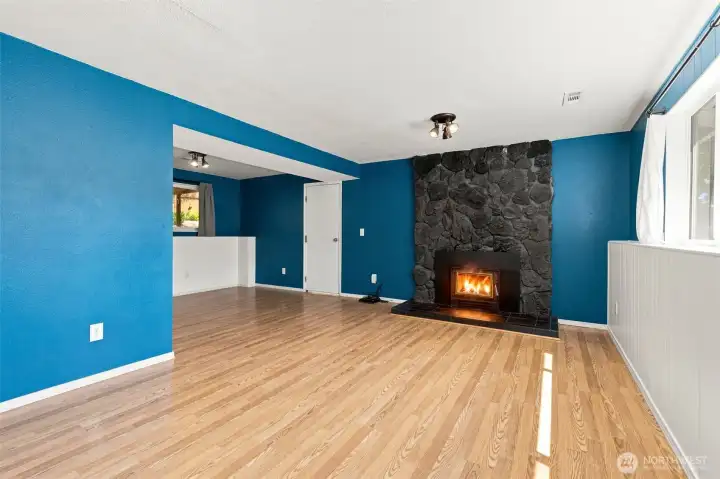 Lower level living area