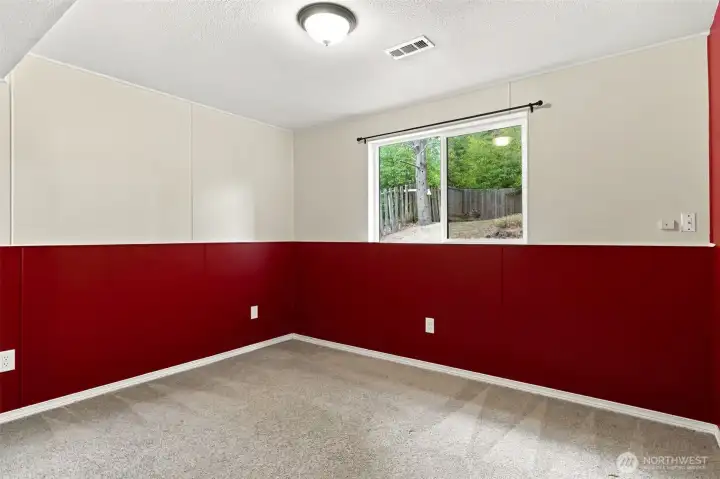 Lower level second bedroom