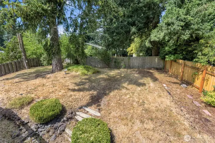 Backyard view from deck