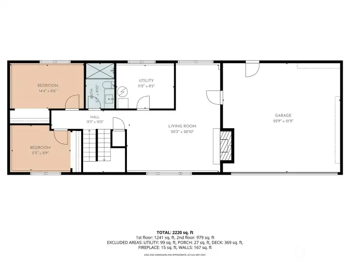 Lower level floor plan