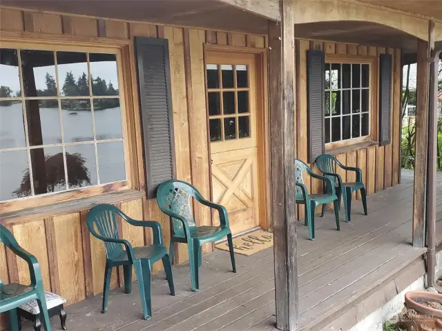 Covered porch for that morning coffee