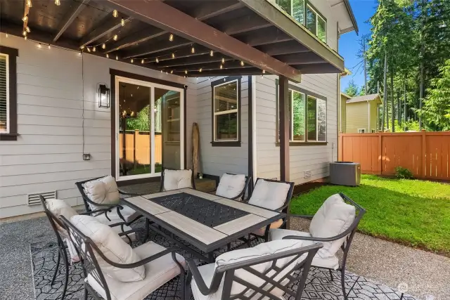 Covered patio adds additional living space