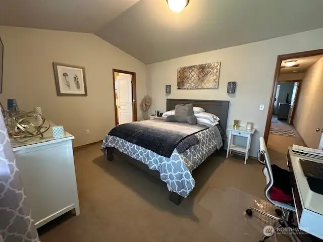 Primary bedroom with 5 pc bath and large closet