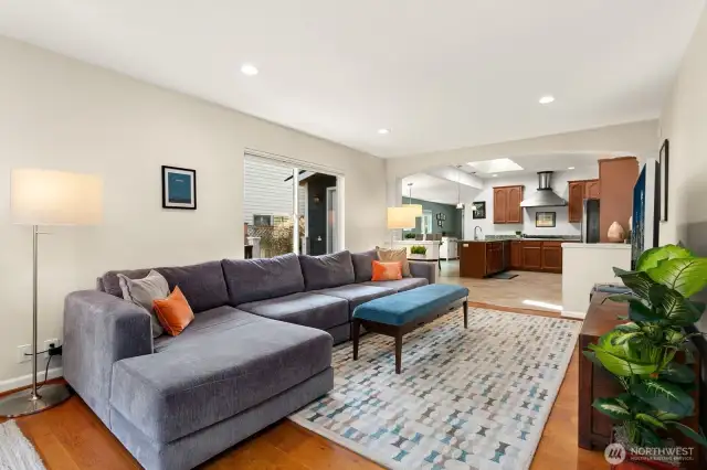 Open concept living room. Bright.