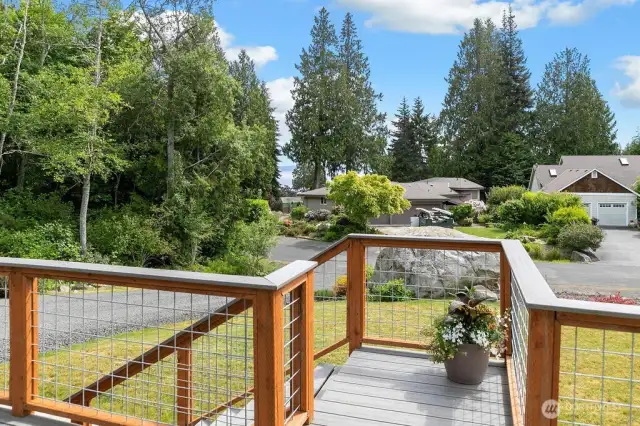 Front patio entrance with trek decking. Enjoy the views!