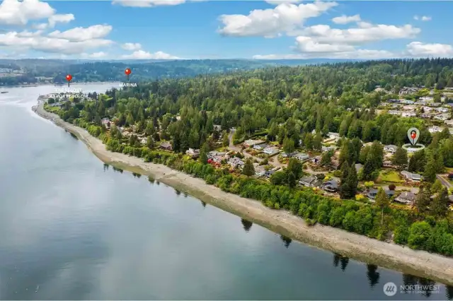 Aerial shot of the Admiralty Inlet.
