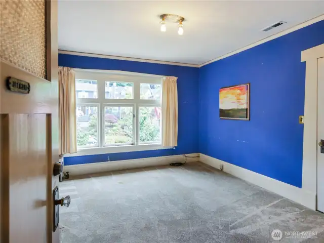 This is the central bedroom looking directly onto Forest Street and the neighborhood here on South Hill.