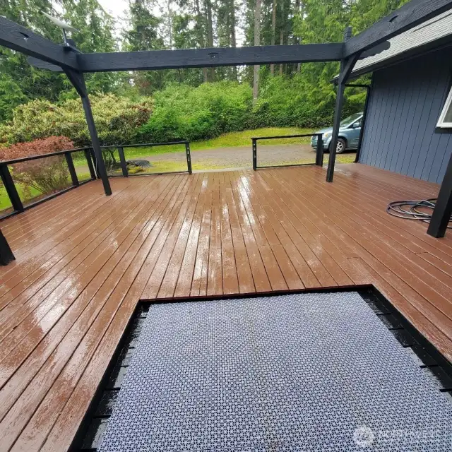 View from Large entertainment deck off living room.