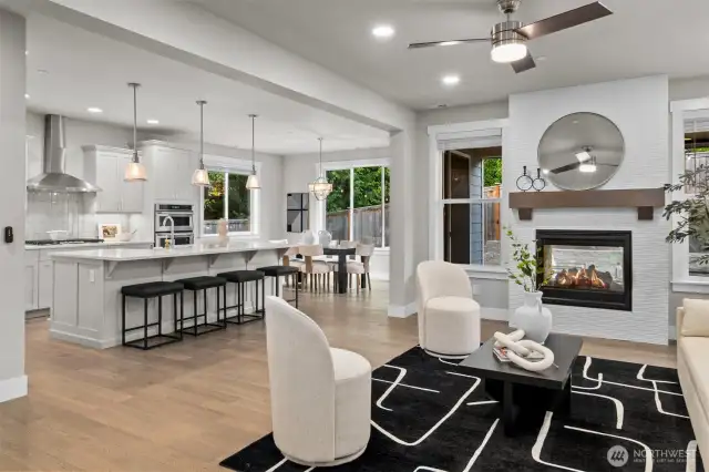 The open-concept floorplan offers a seamless flow between the living, kitchen, and dining areas, creating an inviting space that's perfect for both everyday living and entertaining.