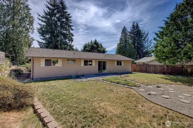 Plenty of room for garden and outdoor activities or room for expansion.