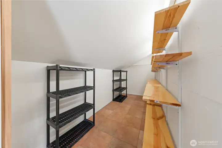 Closet area in loft that is very large.