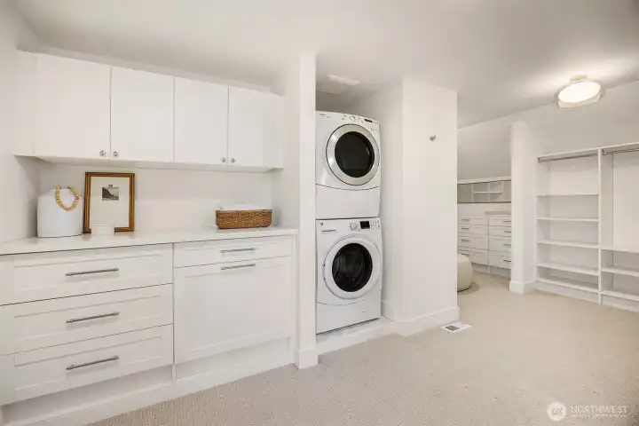 Primary Closet with Laundry