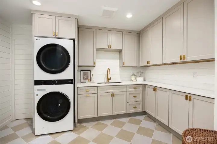 Lower Level Laundry w/ Door to Huge Storage Area