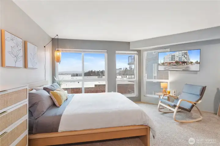 Rocking chair is perfect to sip on a glass watching the sun go down in the evenings