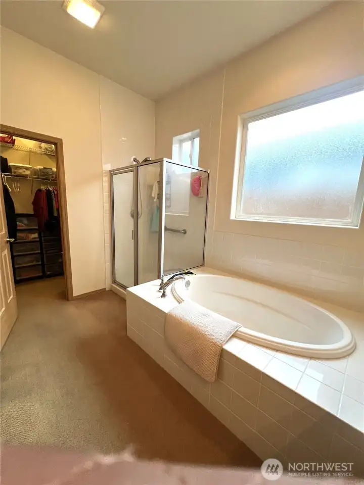 Master Bath with walk-in closet