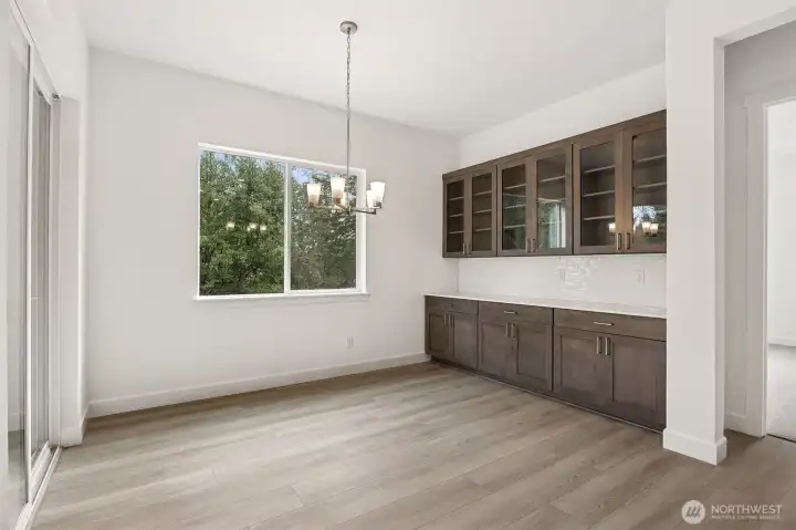 Dining nook. Photos are of a different home. Standard finishes and features are similar and can be modified.