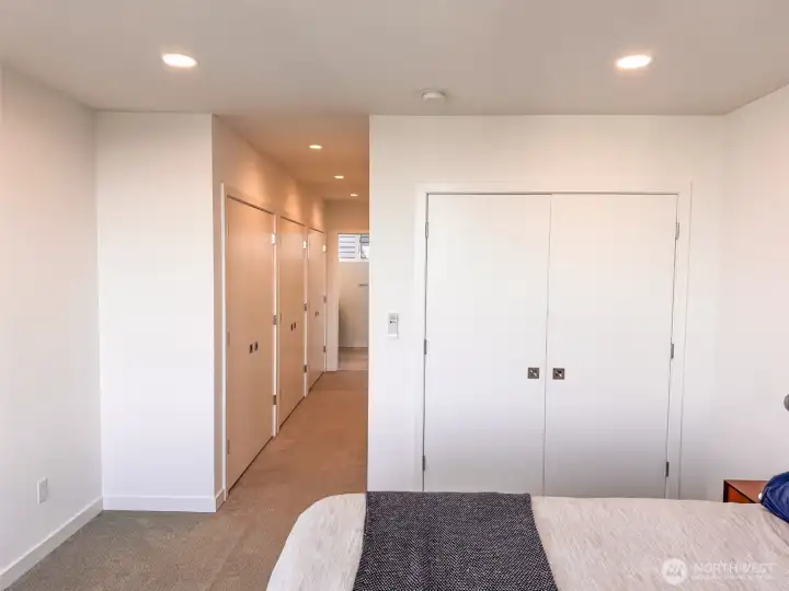 Lots of closet space in the hallway