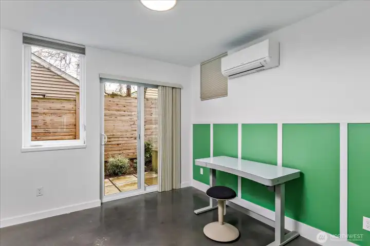 2nd bedroom, with patio access, on lower level