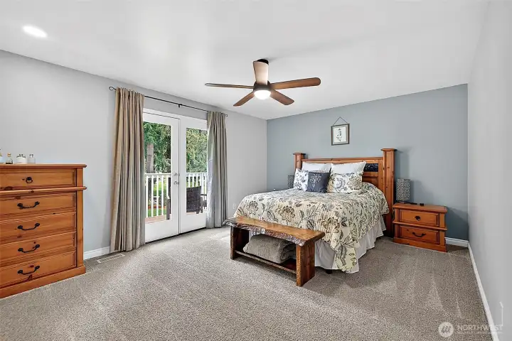 Master Bedroom With French Doors That Lead To Master Private Balcony With View Of The Golf Course.