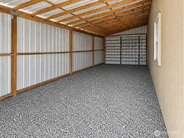 10x36 Lean-to Interior (AI Enhanced)