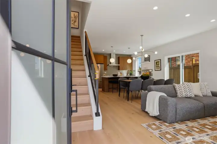 Enter the home to a spacious open floor plan.