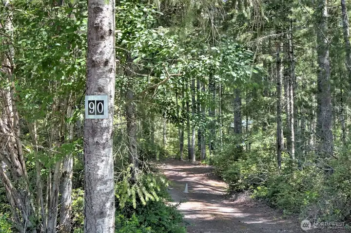 Sign at entrance to the homestead