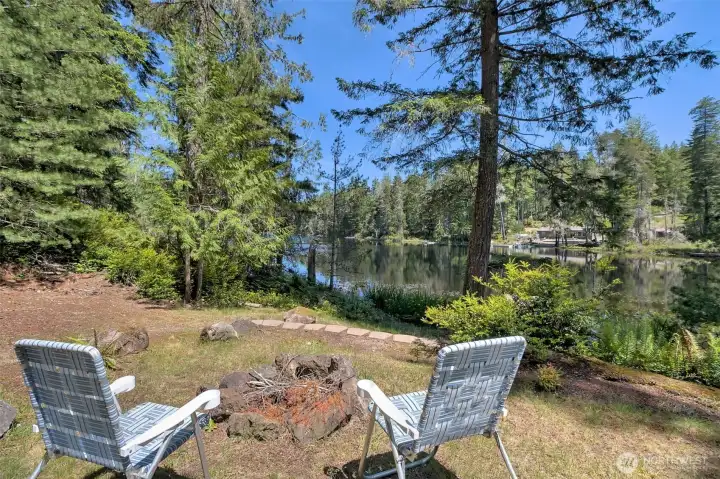 Siting area with firepit.