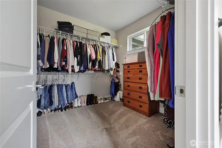 XL walk in closet off the Primary bedroom