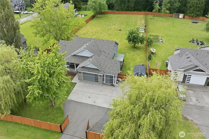 Aerial view of the parcel.