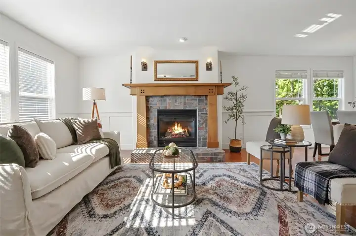 The fireplace is a beautiful focal point. The fireplace is a beautiful focal point.