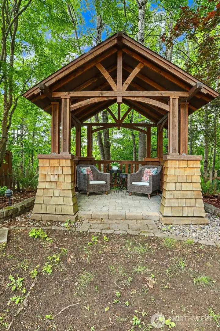 The gazebo is perfect for outdoor entertaining The gazebo is perfect for outdoor entertaining