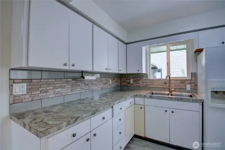 View of kitchen from hallway