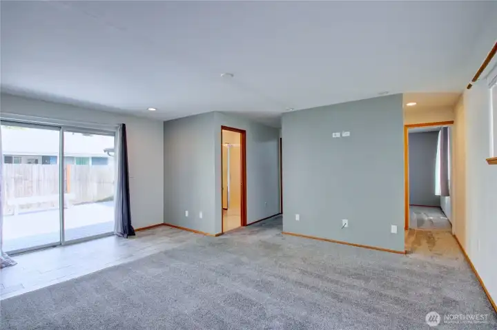 Primary bedroom showing slider to the deck