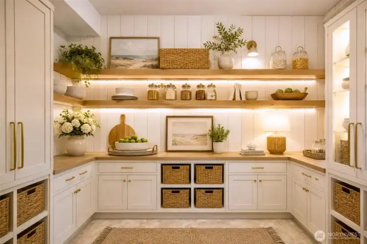 Rendering of what pantry could look like. Right now, big blank canvas! Rendering of what pantry could look like. Right now, big blank canvas!