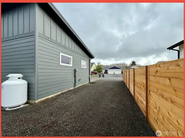 Extra parking on the south side of home