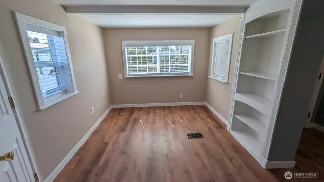 Dining area or office offers great light