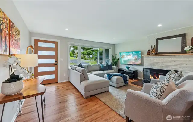 You will love all the sunlight that comes through the huge windows in the living room.
