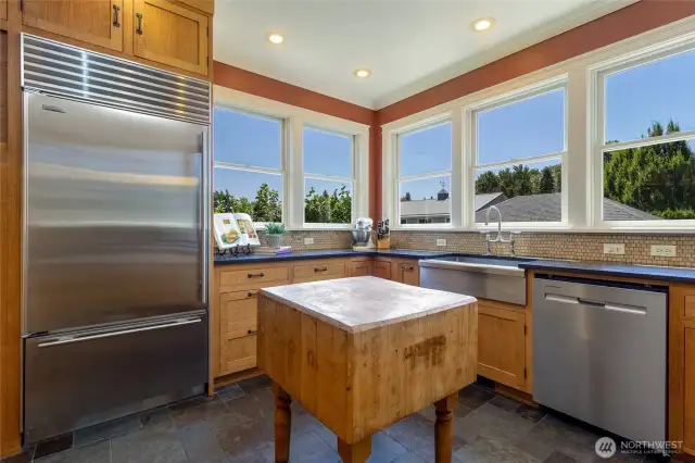 Kitchen with ample cabinetry & counter space