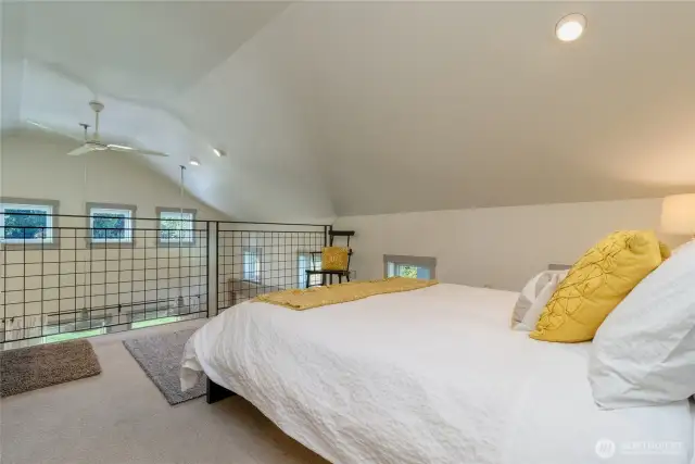"The Barn" short term rental upstairs sleeping area